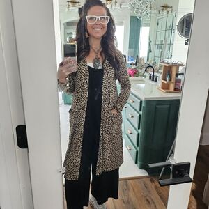 Leopard Print Long Duster